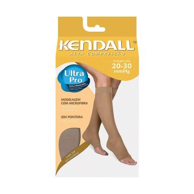 Meia Feminina Kendall Alta Compressão 3/4 Mel sem Ponteira M com 1 par