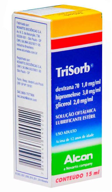 Trisorb 1mg/ml + 3mg/ml + 2mg/ml Solução Oftálmica com 15ml