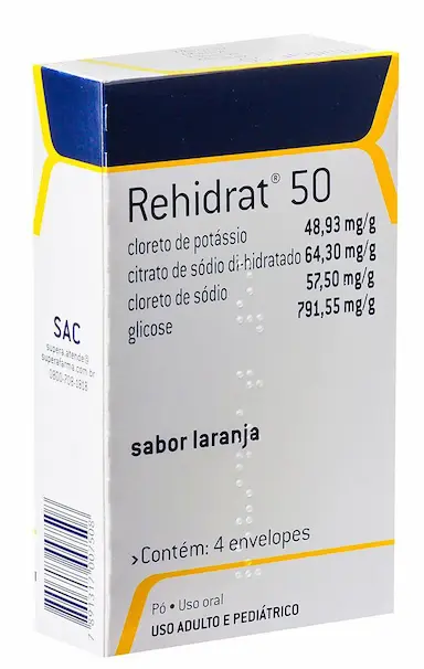 Rehidrat 50 Sabor Laranja Pó 4 envelopes de 7,625g