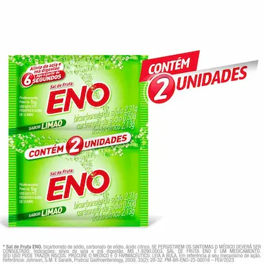 Sal de Fruta Eno Limão Pó Efervescente 5g 2 envelopes