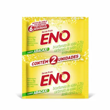 Sal de Fruta Eno Abacaxi Pó Efervescente 5g 2 envelopes