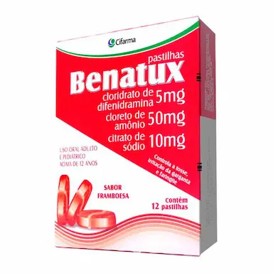 Pastilha Benatux Sabor Framboesa 12 unidades