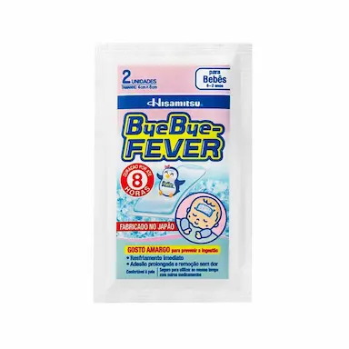 Adesivo para Alívio da Febre Bye Bye Fever Bebês 0 a 2 Anos - 2 Unidades