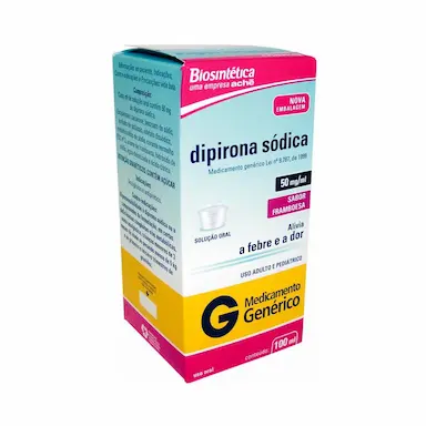 Dipirona 50mg/ml Solução Oral 100ml Biosintética Genérico