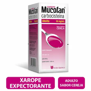 Mucofan Carbocisteína 50mg/ml Xarope Sabor Cereja 100ml