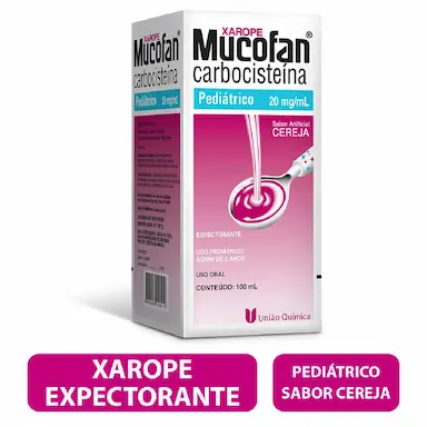 Mucofan Carbocisteína 20mg/ml Xarope Expectorante Pedriátrico 100ml + copo-medida