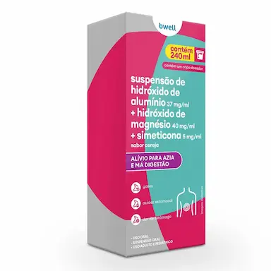 Antiácido e Antigases Sabor Cereja bwell Suspensão Oral 240ml