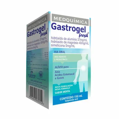 Gastrogel Fresh Hidróxido de Alumínio 37mg/ml + Hidróxido de Magnésio 40mg/ml + Simeticona 5mg/ml Suspensão Oral 150ml