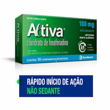 Altiva Cloridrato de Fexofenadina 180mg 10 comprimidos