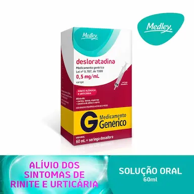 Desloratadina 0,5mg/ml Xarope 60ml Medley Genérico