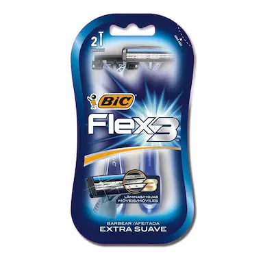 Barbeador Bic Flex 3 Extrasuave Descartável 2 unidades
