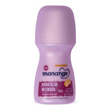 Desodorante Antitranspirante Roll-On Monange Hidratação Intensiva Feminino 48h 50ml