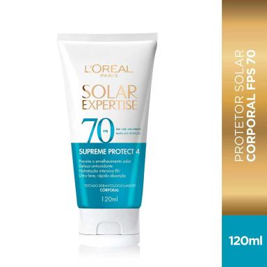 Protetor Solar Corporal Loção FPS 70 L'Oreal Solar Expertise Supreme 120ml
