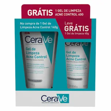 Promo Pack Gel de Limpeza Cerave Acne Control 140g + Grátis 40g