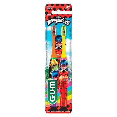 Escova de Dente Infantil GUM Miraculous Macia 2 unidades