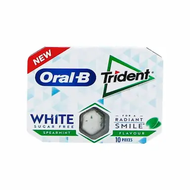 Goma de Mascar Trident Oral B Hortelã Sem Açúcar 10 unidades