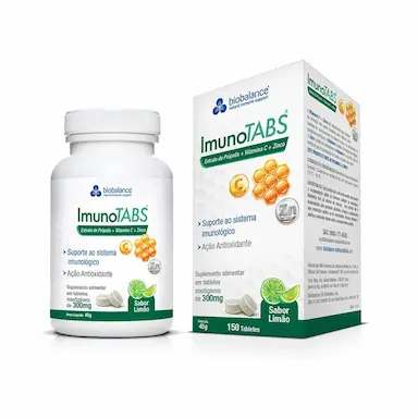 Suplemento Alimentar ImunoTABS 300mg Limão 150 tabletes