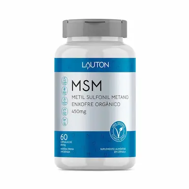 Suplemento Alimentar MSM Metil Sulfonil Metano Lauton 60 Cápsulas