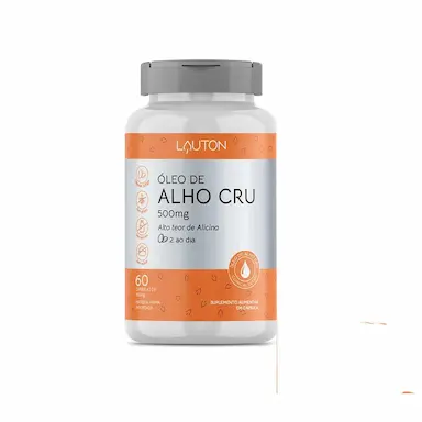 Suplemento Alimentar Òleo de Alho Cru 500mg Lauton 60 Cápsulas
