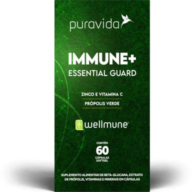 Suplemento Alimentar Immune+ Essential Guard Puravida 60 Cápsulas