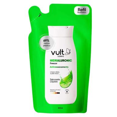 Refil Sabonete Líquido Corporal Vult Hidraluronic Frescor 200ml