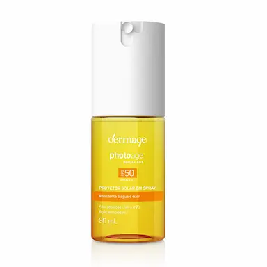Protetor Solar Facial Spray Antioxidante FPS 50 Dermage Photoage 90ml