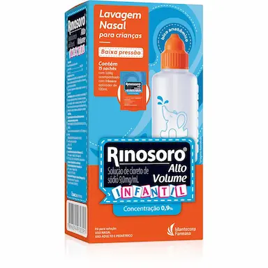 Rinosoro Alto Volume Infantil 15 sachês + frasco 120ml