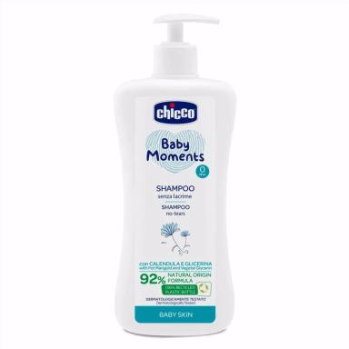 Shampoo 500ml pele delicada baby moments chicco