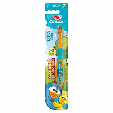 Escova de Dente Infantil Condor Galinha Pintadinha Baby 0-2 Anos Extra Macia com 1 unidade