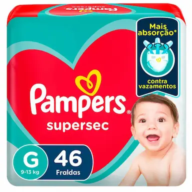 Fralda Pampers Supersec G 46 unidades