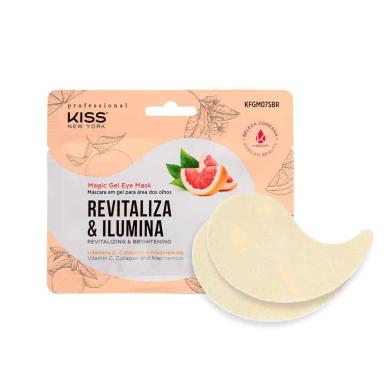 Máscara de Gel para Olhos Kiss New York Professional Revitaliza e Ilumina 1 par