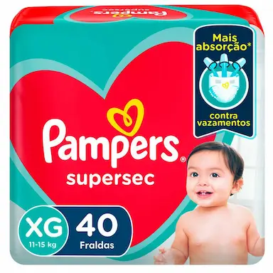 Fralda Pampers Supersec XG 40 unidades