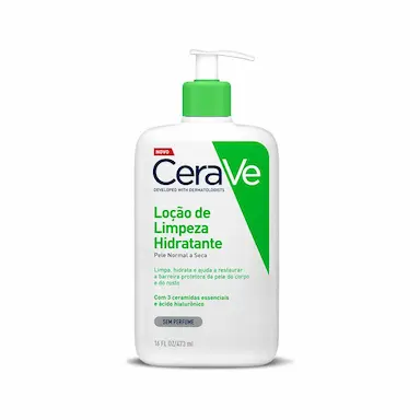 Loção de Limpeza Hidratante Para o Banho CeraVe Pele Normal a Seca com 473ml