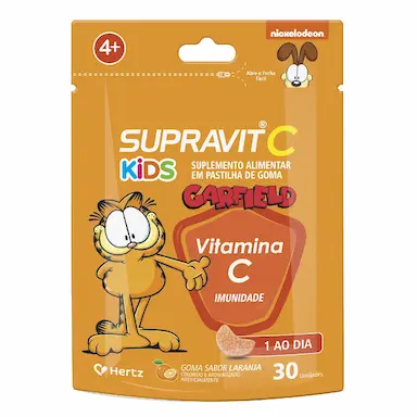 Vitamina C Supravit C Kids Laranja Infantil 30 gomas