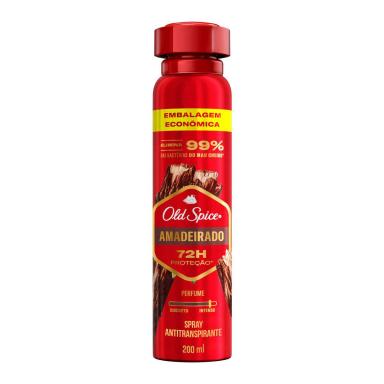 Desodorante Antitranspirante Aerosol Old Spice Amadeirado Spray 72h 200ml