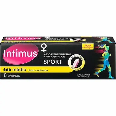 Absorvente Interno Intimus Sport Médio 8 unidades + Aplicador