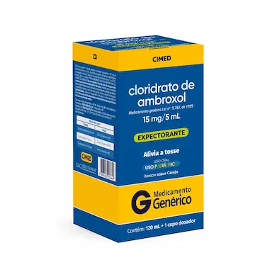 Cloridrato de Ambroxol Pediátrico 15mg/5ml Xarope 120ml Sabor Cereja Cimed Genérico