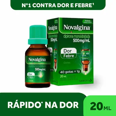 Novalgina Dipirona 500mg/ml Gotas 20ml