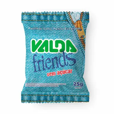 Pastilhas Valda Friends Mentol Eucaliptol Sem Açúcar 25g