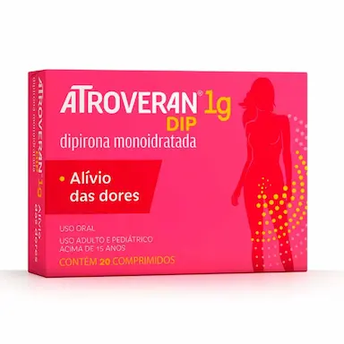 Atroveran Dip Dipirona Monoidratada 1g 20 comprimidos
