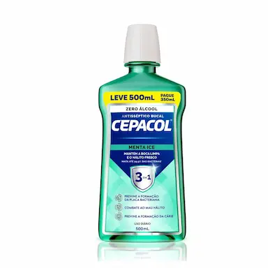 Enxaguante Antisséptico Bucal Cepacol Menta Ice Sem Álcool 500ml