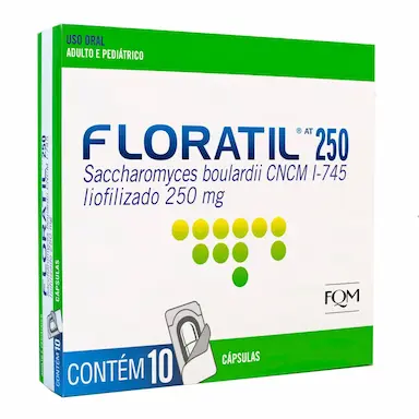 Probiótico Floratil 250mg 10 cápsulas