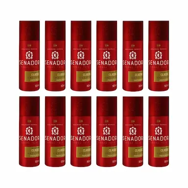 DESODORANTE SPRAY SENADOR CLASSIC 90ML - KIT C/ 12UN