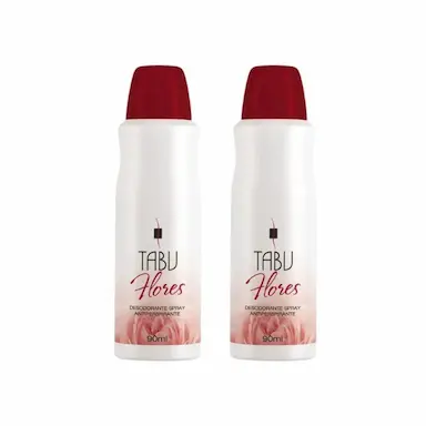 DESODORANTE SPRAY TABU FLORES 90ML - KIT C/ 2UN