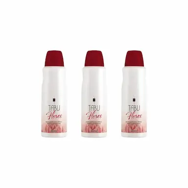 DESODORANTE SPRAY TABU FLORES 90ML - KIT C/ 3UN