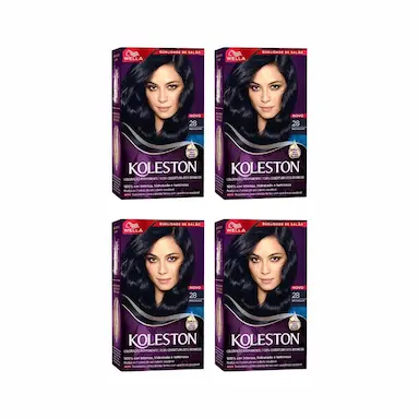 COLORAçAO KOLESTON 28 PRETO AZULADO-KIT C/4UN
