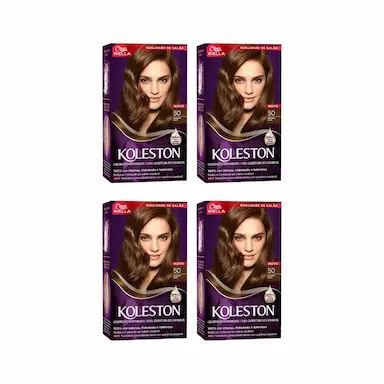 COLORAçAO KOLESTON 50 CASTANHO CLARO-KIT C/4UN