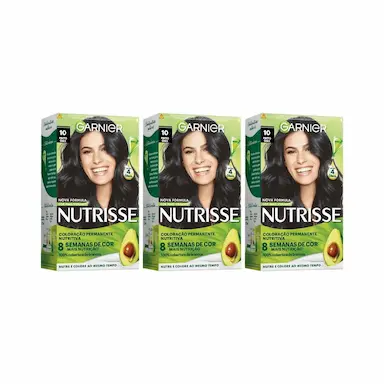 COLORAçAO NUTRISSE 10 PRETO-KIT C/3UN