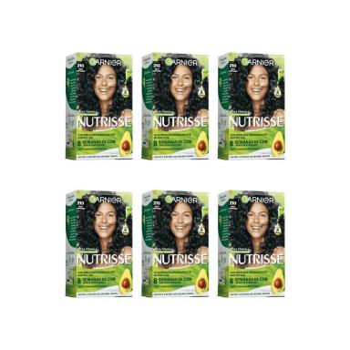 COLORAçAO NUTRISSE 210 PRETO AZULADO-KIT C/6UN