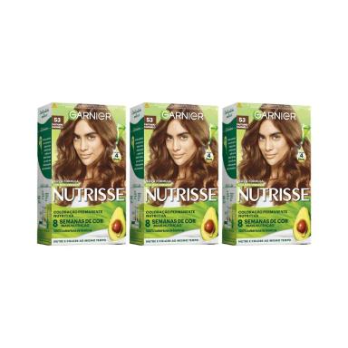 COLORAçAO NUTRISSE 53 CASTANHO CLARO DOURADO-KIT C/3UN